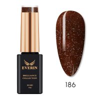 Everin Brilliance 186, oja semipermanenta maro cupru cu glitter, 7 ml - 1