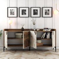 Consola Venedik Walnut-Alb - 3