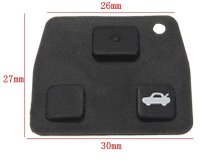 Membrana silicon butoane cheie Toyota cu 3 butoane, compatibila Yaris, Avensis, Corolla, RAV4 - 4