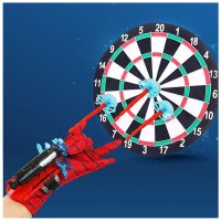 Set costum Spiderman cu muschi si manusa cu ventuze si figurina, DEPOX®, marime - 11