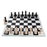 Combo set STAR: Tabla sah din carton pliabila in 4+Piese de sah din plastic no. 6 Star - 1