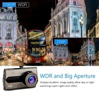 Camera Video Auto DVR Dubla FullHD Techstar® T667 Unghi 170° Display 4", Senzori Miscare si Night Vision - 5