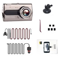 Camera Video Auto DVR Dubla FullHD Techstar® T667 Unghi 170° Display 4", Senzori Miscare si Night Vision - 13