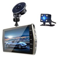 Camera Video Auto DVR Dubla FullHD Techstar® T667 Unghi 170° Display 4", Senzori Miscare si Night Vision - 2