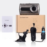 Camera Video Auto DVR Dubla FullHD Techstar® T667 Unghi 170° Display 4", Senzori Miscare si Night Vision - 1