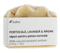 Sabio Sapun natural pentru piele normala cu portocala, argan si lavanda, 130 g - 1