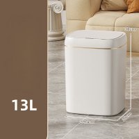 Cos de gunoi cu senzor SH-8617C, Polipropilena, Alb+Auriu, 13 L - 3