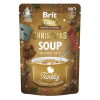 BRIT Christmas Soup, Curcan, plic hrană umedă fără cereale pisici, (topping), 75g - 2