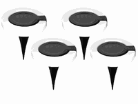 Set de 4 lampi solare rotunde cu LED alb pentru gradina - 1