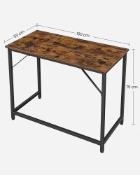 Birou, Vasagle, Maro-Negru, 100x50x75 cm - 7