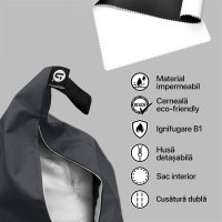 Fotoliu Puf Bean Bag tip Para XL Chroma Black - 4