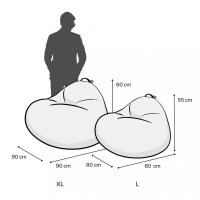 Fotoliu Puf Bean Bag tip Para XL Chroma Black - 5
