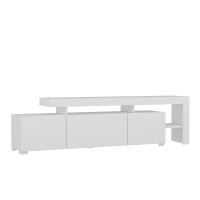 Comoda tv, Hanah Home, pal melaminat, alb, 192x53x37 cm, led - 1