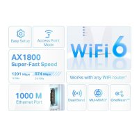 Extensor de Raza TP-Link RE600X, Gigabit, Dual-Band Wi-Fi 6 - 12