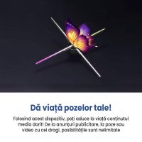 Proiector Holografic GlowforHome, 672 LED-uri, Ajustare Luminozitate, Bluetooth, WiFi, 56 cm - 1