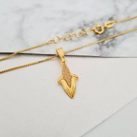 Lantisor It's Corn! din argint 925 placat cu aur galben 18K - 1