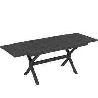 Masa de Grădină Extensibilă Outsunny din Aluminiu pentru 8-10 Persoane, Gri Antracit, 214x85x73cm - 1