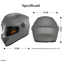 Casca Moto/Scuter FIXATO Ultra cu Viziera Dubla si Ventilatie Eficienta, Eșarfă Detasabila, Alb - 3