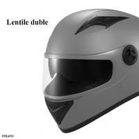 Casca Moto/Scuter FIXATO Ultra cu Viziera Dubla si Ventilatie Eficienta, Eșarfă Detasabila, Alb - 1
