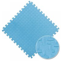 Covoras puzzle xl, 60x60 cm, grosime 2 cm, spuma eva, 2 piese culoare albastru deschis - 1