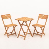 Set masa si scaune de gradina (3 piese) My001A Crem 50x72x50 cm - 3