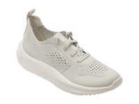 Pantofi sport CLARKS albi, SOLEVANA TIE, din material textil - 1