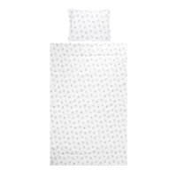 Set lenjerie pat 3 piese bumbac ranforce Cosy Abstract Leaves Grey Beige - 1