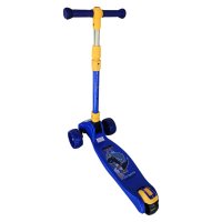 Trotineta pentru copii Novokids Mini Scooter 8020 Albastru cu roti luminoase din silicon, melodii si lumini, 3 roti, pliabila, maner reglabil pe inaltime, greutate suportata 50 kg - 2
