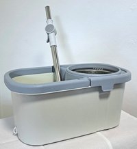 Set cu mop rotativ si galeata dreptunghiulara, Tija ajustabila, SMYY-03, Gri - 2
