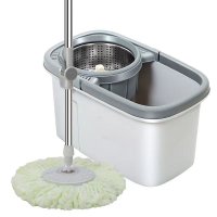 Set cu mop rotativ si galeata dreptunghiulara, Tija ajustabila, SMYY-03, Gri - 3