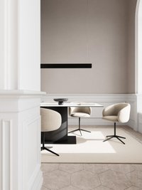 Masa dining Marbella, gri si negru mat, 200 x 100 x 75,5 cm - 2
