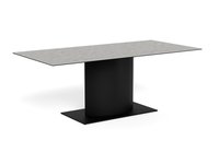 Masa dining Marbella, gri si negru mat, 200 x 100 x 75,5 cm - 3