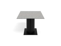 Masa dining Marbella, gri si negru mat, 200 x 100 x 75,5 cm - 5