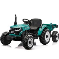 Tractor electric pentru copii Kinderauto 1804, 90W, 12V, 10Ah, cu remorca basculabila, verde - 1