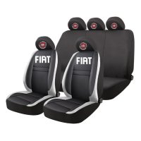Set Huse Scaune Universale HLX4 Compatibile cu Fiat – Negru/Gri - 1
