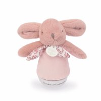 Veioza muzicala iepuras pufos 16 cm roz - 3