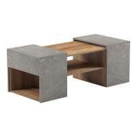 Set Masuta de cafea 3 buc Morfi Maro 105x45x37 cm - 2