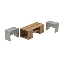 Set Masuta de cafea 3 buc Morfi Maro 105x45x37 cm - 3