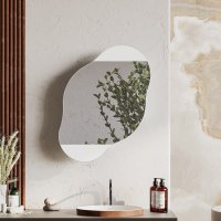 Dulap de baie cu oglinda Hanah Home, alb, 60x75x13 cm, panou de particule melaminat - 2