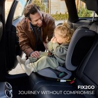 Scaun auto pentru copii Kinderkraft Fix2go Green, 76-150 cm, I-size, pliabil, prindere Top tether, spatar reglabil, SPS - 3