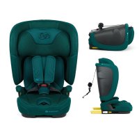 Scaun auto pentru copii Kinderkraft Fix2go Green, 76-150 cm, I-size, pliabil, prindere Top tether, spatar reglabil, SPS - 10
