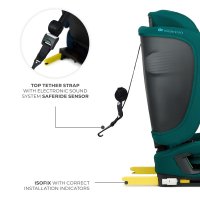 Scaun auto pentru copii Kinderkraft Fix2go Green, 76-150 cm, I-size, pliabil, prindere Top tether, spatar reglabil, SPS - 6