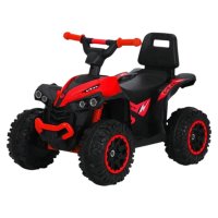 ATV fara pedale pentru copii Novokids Little Monster Rosu cu melodii si lumini, maxim 25 kg, sezut confortabil - 1