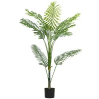 PALMA ARTIFICIALA ARECA HOMCOM 150 CM - PLANTA FALSA REALISTA PENTRU CASA SI BIROU - 1