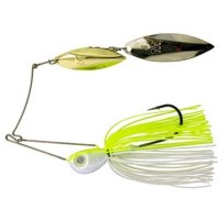 Spinnerbait Mustad Arm Lock 21 g, Chartreuse-White, cu skirt si 2 palete Salcie - 1