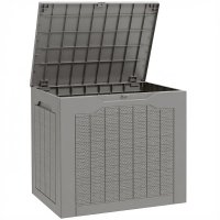 Cufar de Gradina Outsunny cu Mânere, Container pentru Unelte Impermeabil 56x41x50 cm, Bej Deschis | Aosom Romania - 1