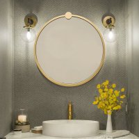 Oglinda GoldMetalÇerçeveYuvarlakAynaA708 Gold - 4
