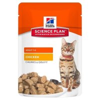Hill's SP Feline Adult Bucatele de Carne in Sos cu Pui, Plic, 85 g - 2