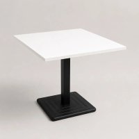 Masa Pătrată Obelix din MDF Alb-Negru - Design Modern - 1