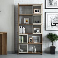 Biblioteca Box Walnut-Cream - 3